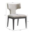 Eloria Mid-Century Modern Chenille Wood Side Chair in Taupe - Set of 2