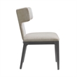 Eloria Mid-Century Modern Chenille Wood Side Chair in Taupe - Set of 2