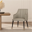Eda Modern  Wood Armchair in Light Gray