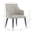 Eda Modern  Wood Armchair in Light Gray