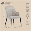 Eda Modern  Wood Armchair in Light Gray
