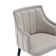 Eda Modern  Wood Armchair in Light Gray