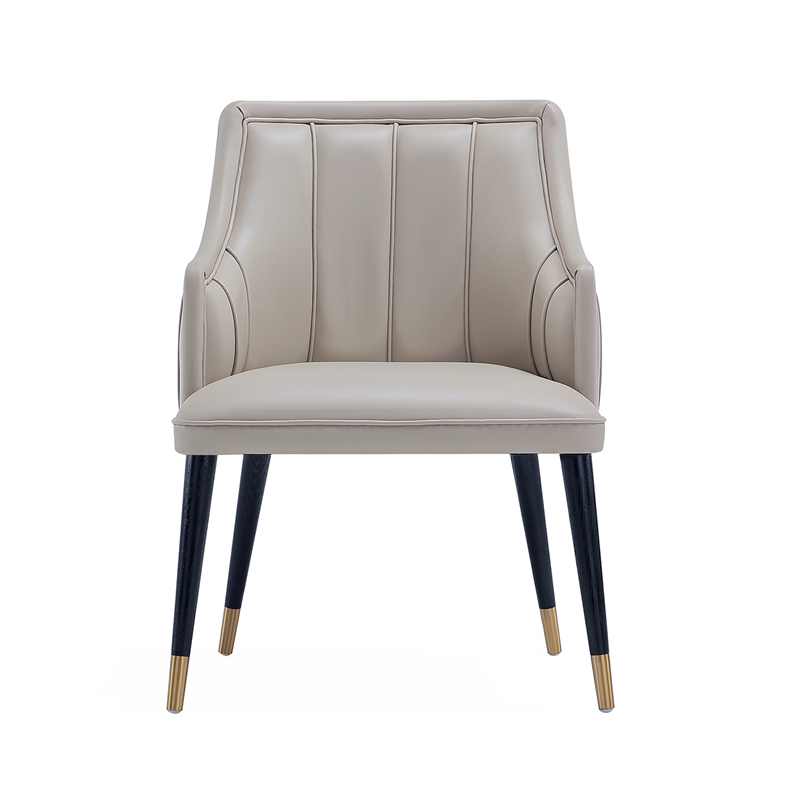 Eda Modern  Wood Armchair in Light Gray