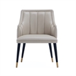 Eda Modern  Wood Armchair in Light Gray