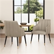 Eda Modern  Wood Armchair in Light Gray