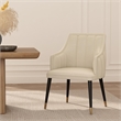 Eda Modern  Wood Armchair in Cream