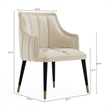 Eda Modern  Wood Armchair in Cream