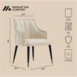 Eda Modern  Wood Armchair in Cream