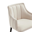 Eda Modern  Wood Armchair in Cream
