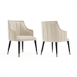 Eda Modern  Wood Armchair in Cream