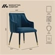 Eda Modern  Wood Armchair in Midnight Blue