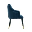 Eda Modern  Wood Armchair in Midnight Blue