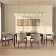 Eloria Mid-Century Modern Chenille Wood Armchair in Taupe