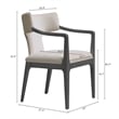 Eloria Mid-Century Modern Chenille Wood Armchair in Taupe