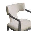Eloria Mid-Century Modern Chenille Wood Armchair in Taupe
