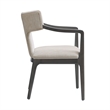 Eloria Mid-Century Modern Chenille Wood Armchair in Taupe