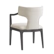 Eloria Mid-Century Modern Chenille Solid Wood Armchair in Cream