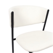 Drift Contemporary Modern Vegan Leather Metal Side Chair in Ivory - Set of 4