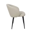 Looma Vegan Leather Metal Side Chair in Stone Gray - Set of 2