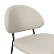Haven Vegan Leather Metal Side Chair in Stone Gray - Set of 4
