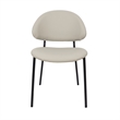 Haven Vegan Leather Metal Side Chair in Stone Gray - Set of 4