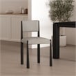 Lennor Mid-Century Modern Boucle Metal Side Chair in Champagne - Set of 2