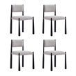 Lennor Mid-Century Modern Boucle Metal Side Chair in Champagne - Set of 2