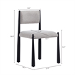 Lennor Mid-Century Modern Boucle Metal Side Chair in Champagne - Set of 2