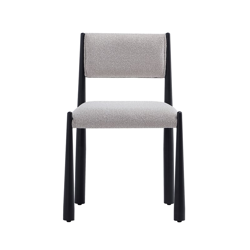 Lennor Mid-Century Modern Boucle Metal Side Chair in Champagne - Set of 2