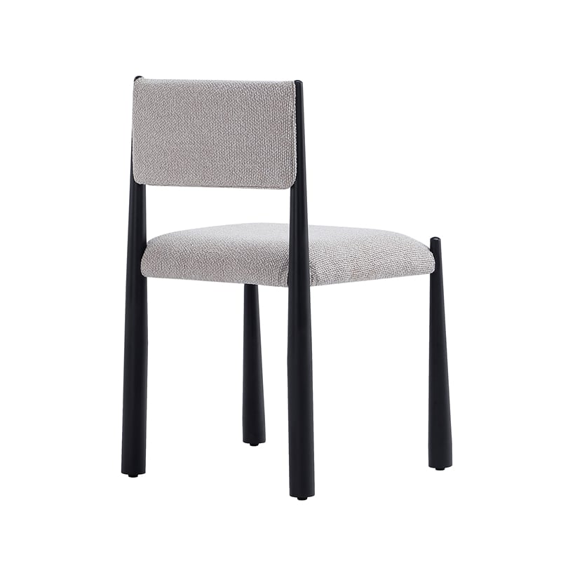 Lennor Mid-Century Modern Boucle Metal Side Chair in Champagne - Set of 2