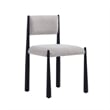 Lennor Mid-Century Modern Boucle Metal Side Chair in Champagne - Set of 2