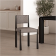 Lennor Mid-Century Modern Boucle Metal Side Chair in Mushroom - Set of 2