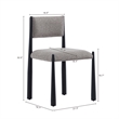 Lennor Mid-Century Modern Boucle Metal Side Chair in Mushroom - Set of 2