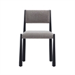 Lennor Mid-Century Modern Boucle Metal Side Chair in Mushroom - Set of 2