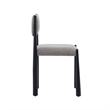Lennor Mid-Century Modern Boucle Metal Side Chair in Mushroom - Set of 2