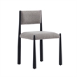 Lennor Mid-Century Modern Boucle Metal Side Chair in Mushroom - Set of 2