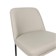 Loft Contemporary Vegan Leather Metal Counter Stool in Stone Gray - Set of 2