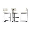 Juno Contemporary Modern Metal Barstool in Ivory