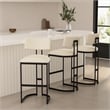 Juno Contemporary Modern Metal Barstool in Ivory