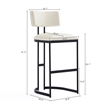 Juno Contemporary Modern Metal Barstool in Ivory