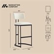 Juno Contemporary Modern Metal Barstool in Ivory