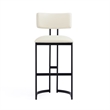 Juno Contemporary Modern Metal Barstool in Ivory