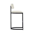 Juno Contemporary Modern Metal Barstool in Ivory