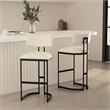 Juno Contemporary Modern Metal Barstool in Ivory