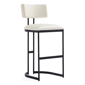 Juno Contemporary Modern Metal Barstool in Ivory