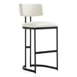 Juno Contemporary Modern Metal Barstool in Ivory