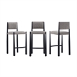 Lennor Mid-Century Modern Boucle Metal Counter Stool in Mushroom