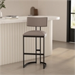 Juno Contemporary Modern Metal Barstool in Taupe