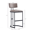 Juno Contemporary Modern Metal Barstool in Taupe