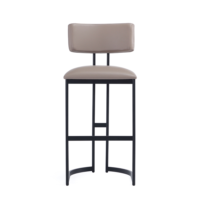Juno Contemporary Modern Metal Barstool in Taupe